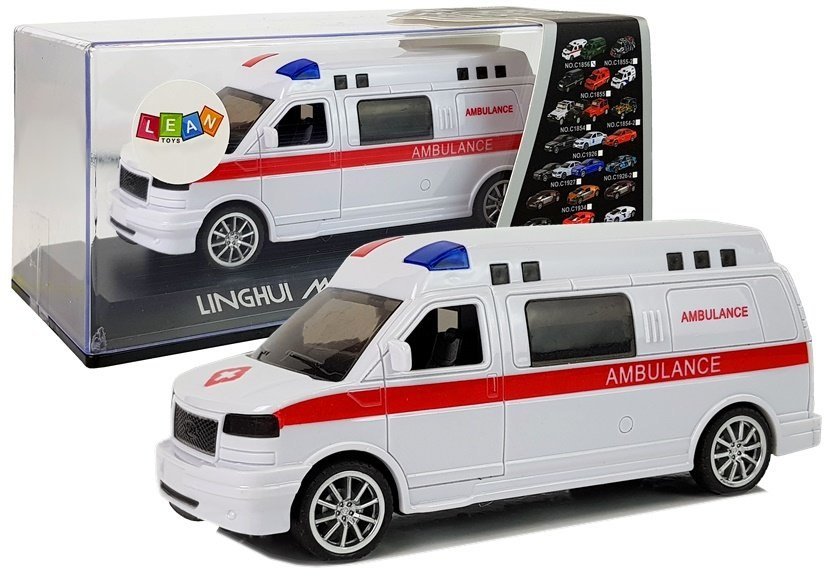Import LEANToys Ambulans Karetka Pogotowia z Napędem Dźwięk Syrena Światła
