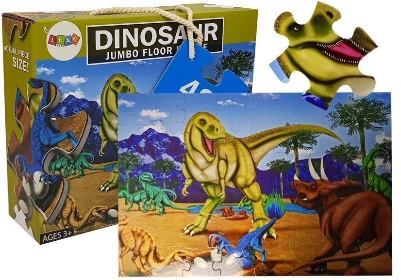 LEANToys Puzzle Układanka Dinozaury 48 Elementów