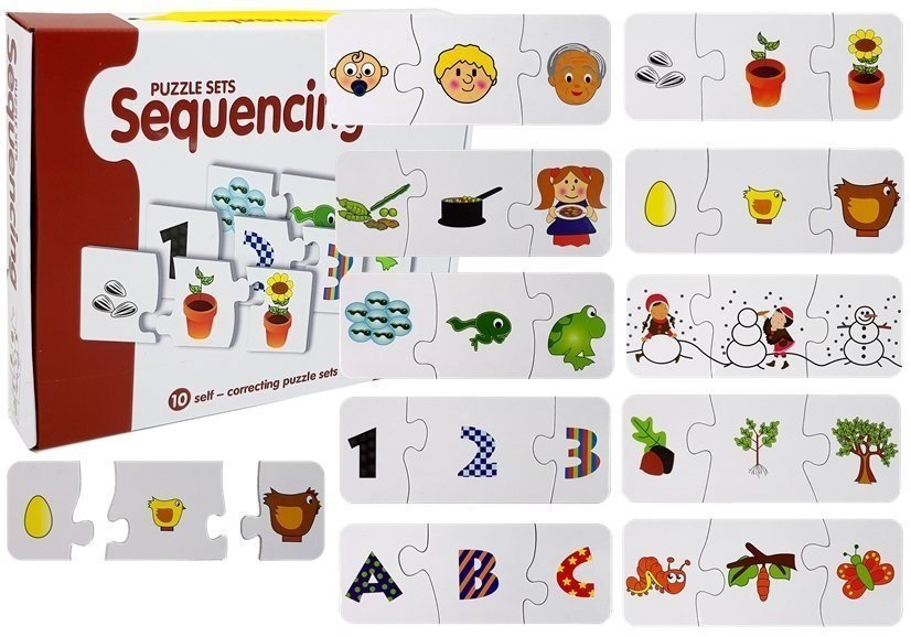 Import LEANToys Puzzle Edukacyjne Układanka Nauka 10 Połączeń LT-7809-0