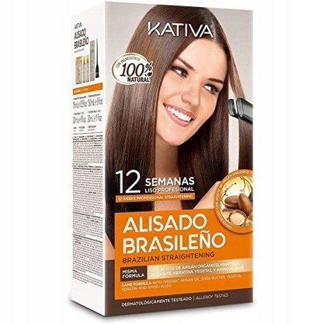 Kativa Alisado Brasileno & Argan Brazilian Zestaw Do Trwałego Zabiegu Keratynowego Prostowania Włosów