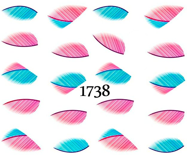 Naklejki wodne na paznokcie - nr 1738