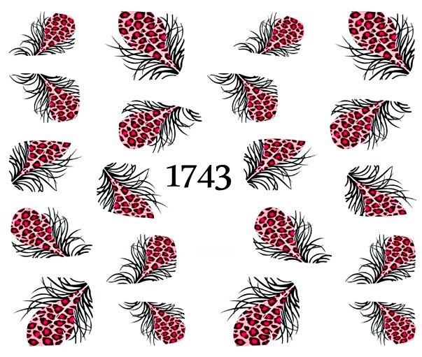 Naklejki wodne na paznokcie - nr 1743