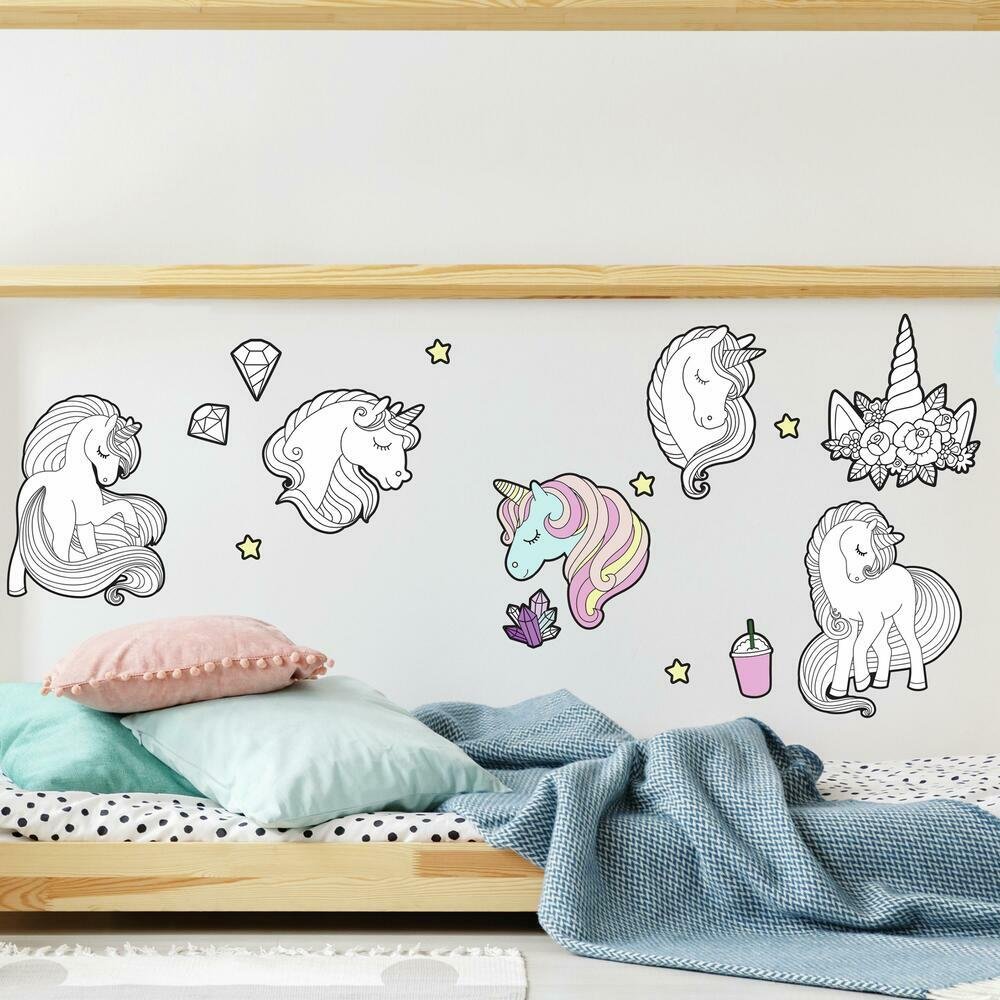 Naklejka Dekoracyjna Jednorożce Rmk4747Scs