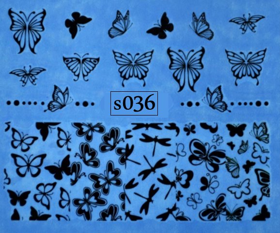 Naklejki wodne na paznokcie - nr S036