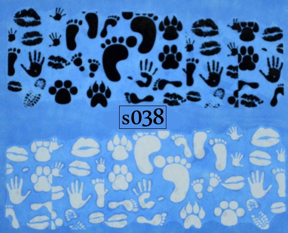 Naklejki wodne na paznokcie - nr S038