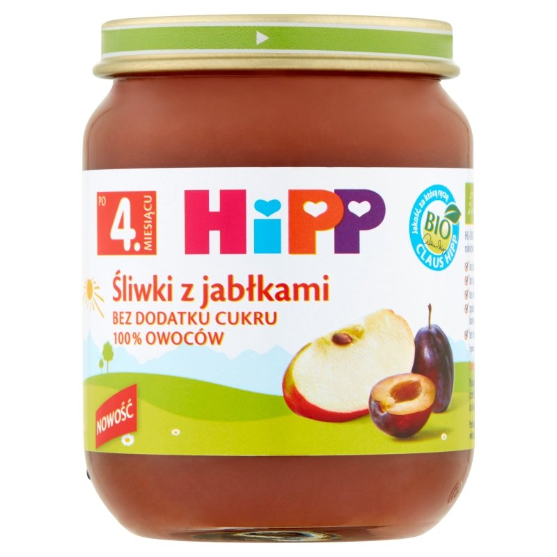 Hipp Śliwki z jabłkami BIO po 4 miesiącu 125g