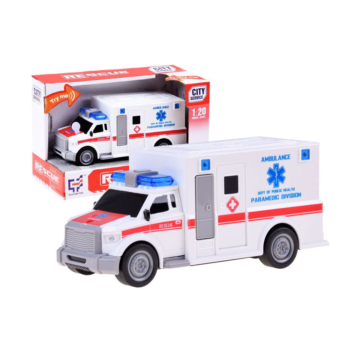 Autko Karetka Ambulans Napęd Dźwięk Światła Auto