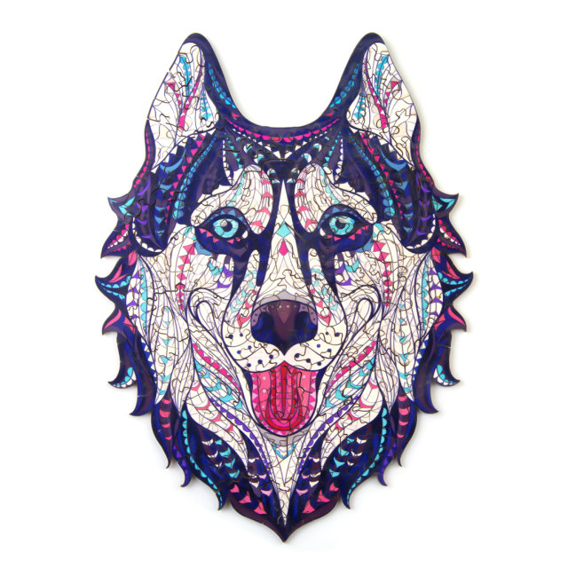 Drewniane Puzzle Przyjazny husky 177szt.