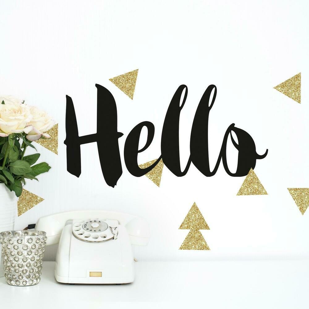 Naklejka Dekoracyjna Napis Hello Rmk3670Scs