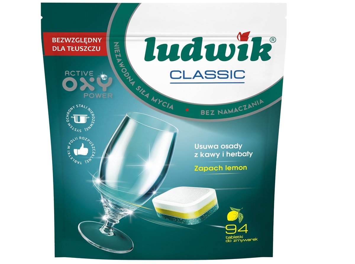 Ludwik Classic Tabletki do zmywarki Lemon 94 szt.