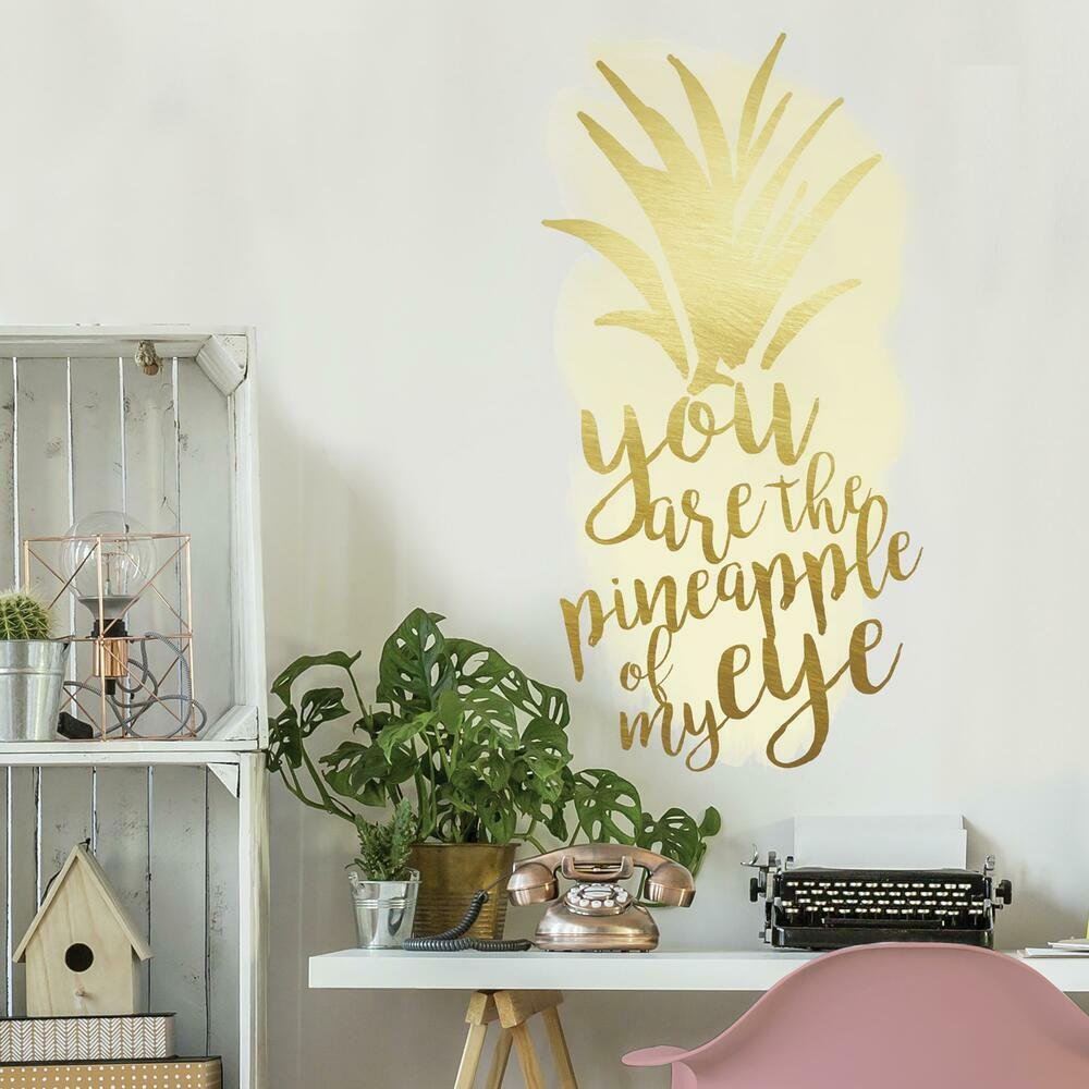 Naklejka Dekoracyjna Napis Ananas Rmk3509Gm
