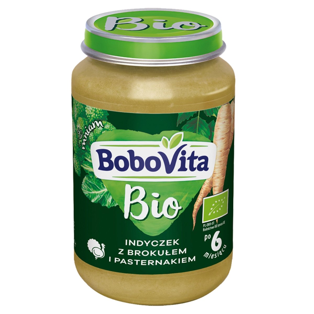 BoboVita Bio Indyczek z brokułami i pasternakiem 190g