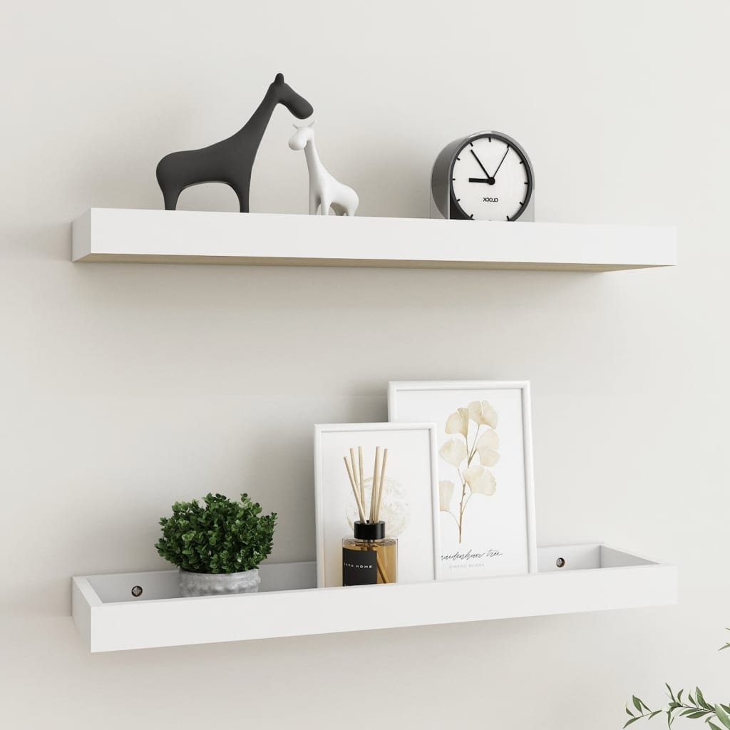 vidaXL vidaXL Półki ścienne Loggia, 2 szt., kolor dębu i biel, 60x15x4 cm, MDF