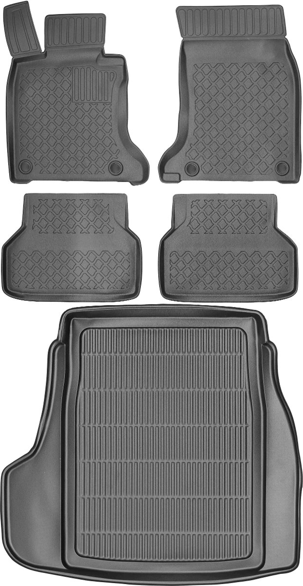 BMW 5 E60 Sedan 2003-2011 Bagażnik MAX-DYWANIK 910209 + Dywaniki ARISTAR 602058