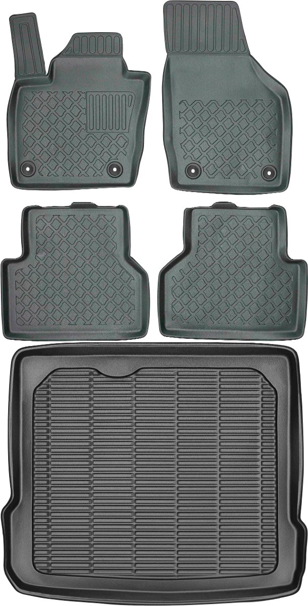 Audi Q3 CrossoVer 2011-2018 Bagażnik MAX-DYWANIK 910120 + Dywaniki ARISTAR 603206