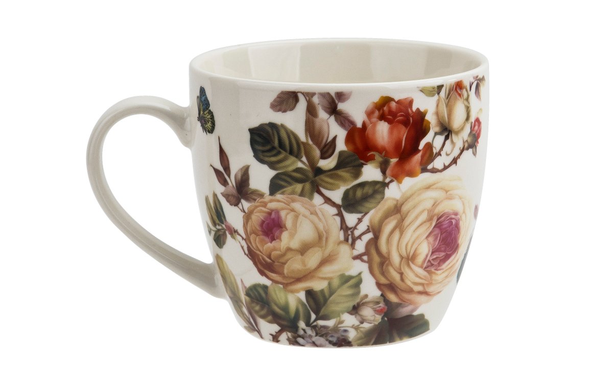 Kubek porcelanowy 460 ml kwiaty