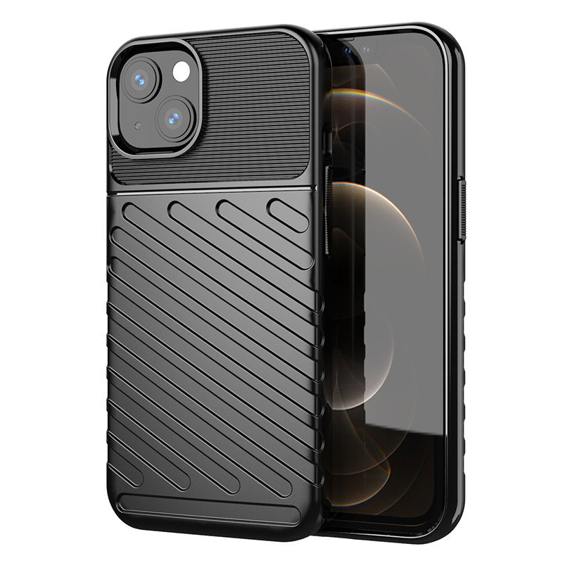 Hurtel Thunder Case elastyczne pancerne etui pokrowiec iPhone 13 mini czarny