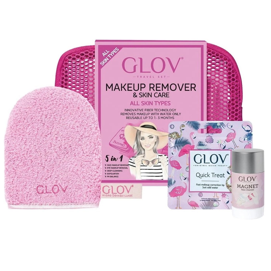 GLOV GLOV Travel Set Zestaw Produktów Glov Różowy GLOV-1806