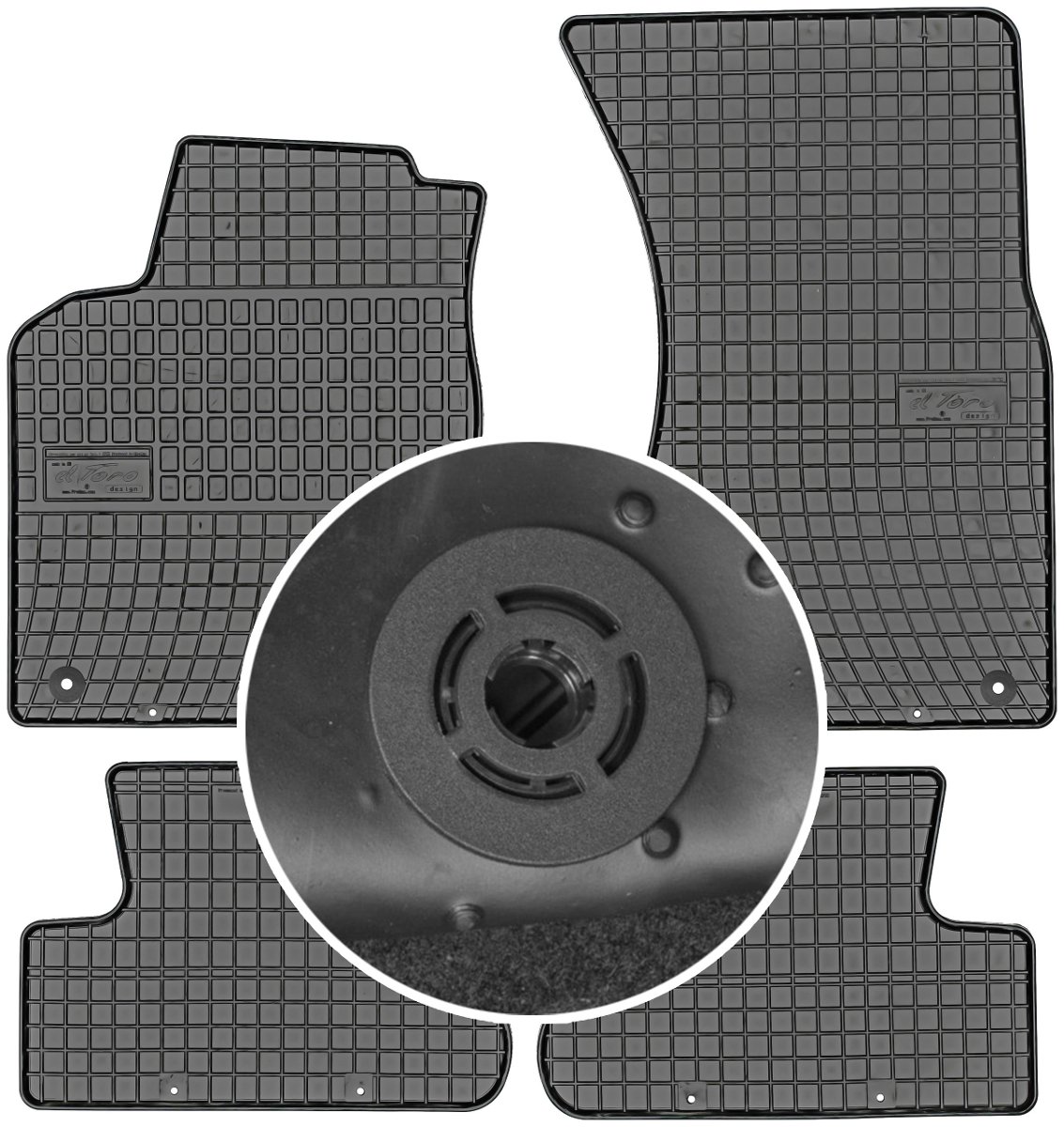 Audi Q5 I SUV od 2008-2017r. Dywaniki gumowe FROGUM 0725 + mocowania MAX-DYWANIK