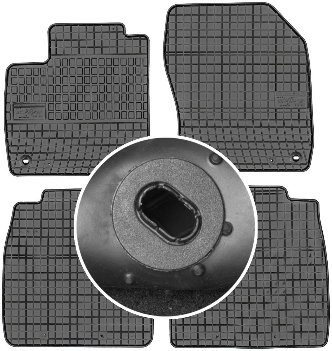 Honda CIVIc IX Hatchback  od 2012-2017r. Dywaniki gumowe FROGUM 0833 + mocowania MAX-DYWANIK