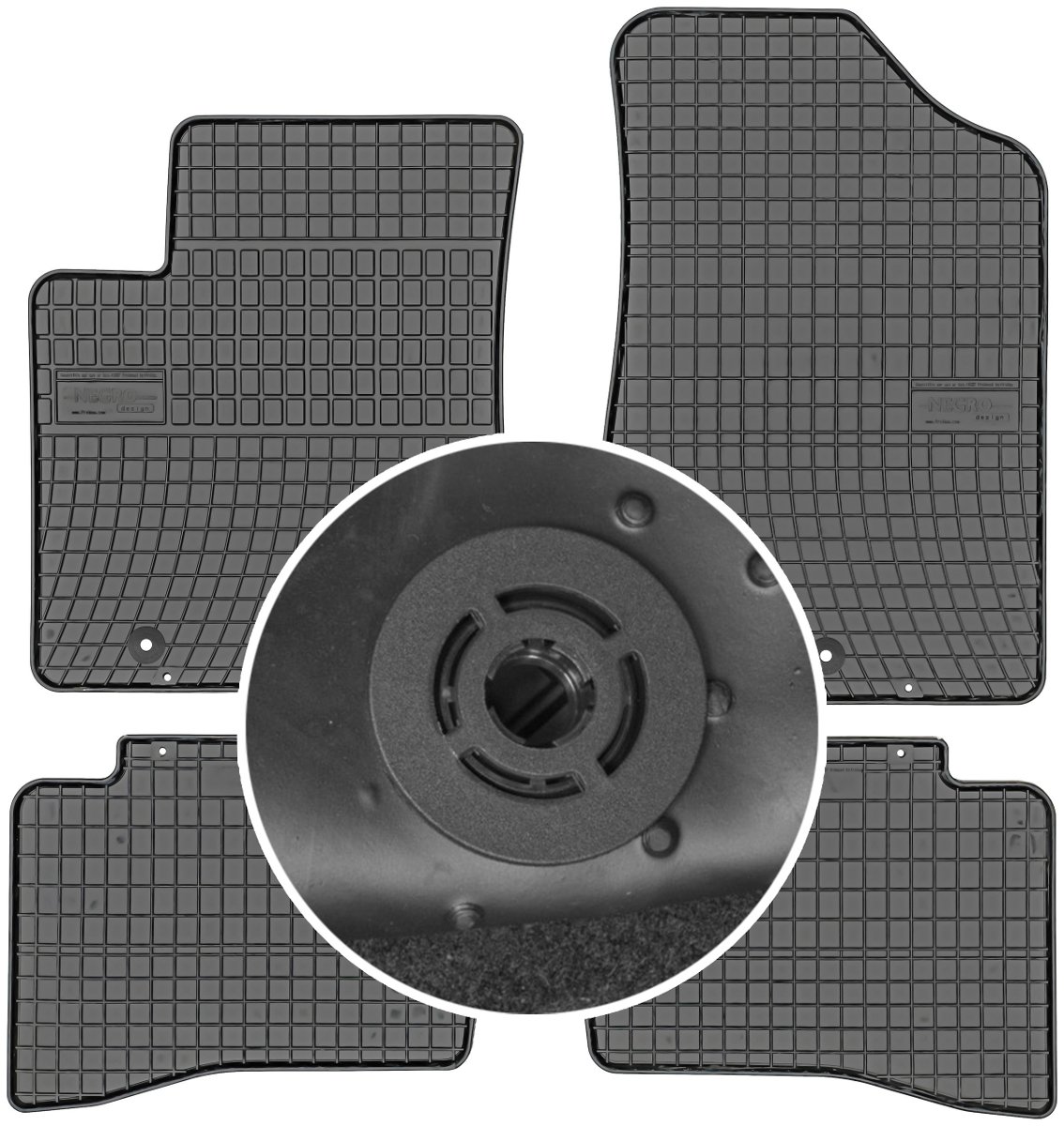 Kia Rio III (UB) Hatchback / Sedan od 2011-2017r. Dywaniki gumowe FROGUM 0427 + mocowania MAX-DYWANIK