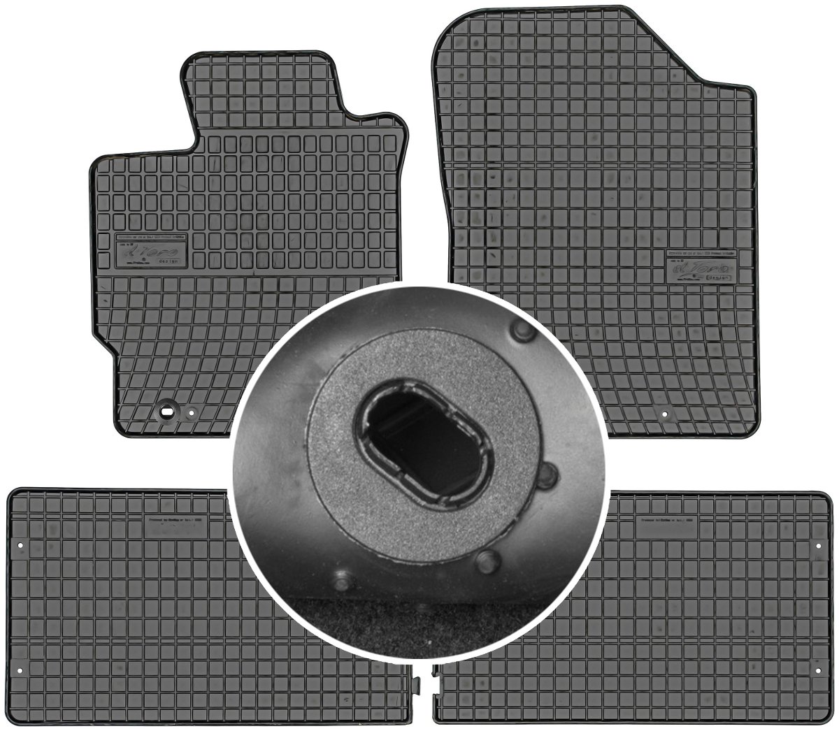 Toyota Yaris III Hatchback od 2011-2020r. Dywaniki gumowe FROGUM 0808 + mocowania MAX-DYWANIK