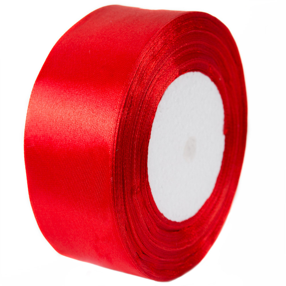 Czerwona Wstążka Satynowa Tasiemka Atłasowa 38MM - 005