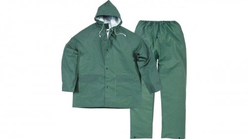 Delta Plus Komplet przeciwdeszczowy XL bluza + spodnie poliestru powlekanego PVC zielony EN304VEXG2 EN304VEXG2