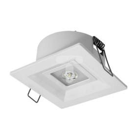 AWEX Oprawa awaryjna LOVATO P ECO LED 1W 135lm 3h jednozadaniowa AT biała LVPC/1W/E/3/SE/AT/WH