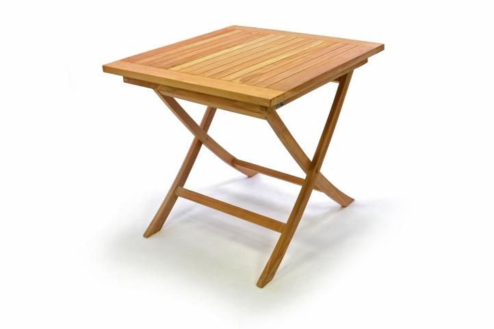 DIVERO stół ogrodowy z drewna tekowego 80 x 80 cm GL05546