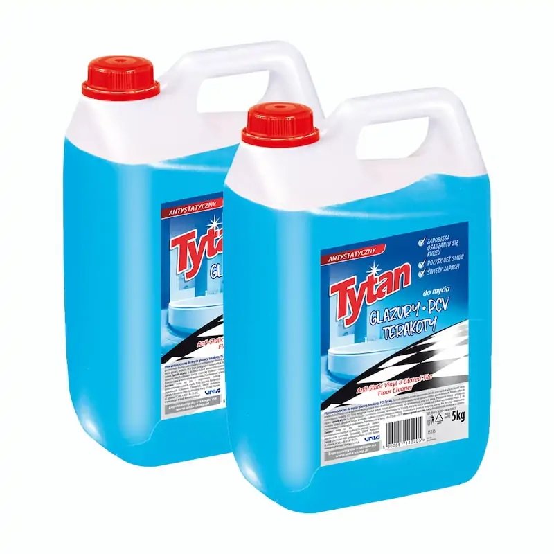 2 x Płyn do mycia glazury, terakoty, PCV antystatyczny Tytan 5kg