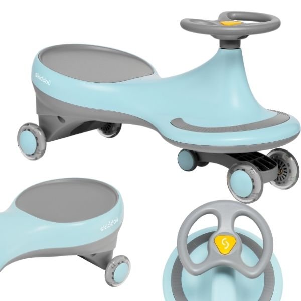 skiddoü skiddoü Bjorg TwistCar skuter dziecięcy z funkcją ślizgania dla dzieci utrzymuje równowagę ciała Auto Swing Car Roller ślizgowy samochód Swing Auto Swing Auto od 3 lat do 50 kg, niebieski