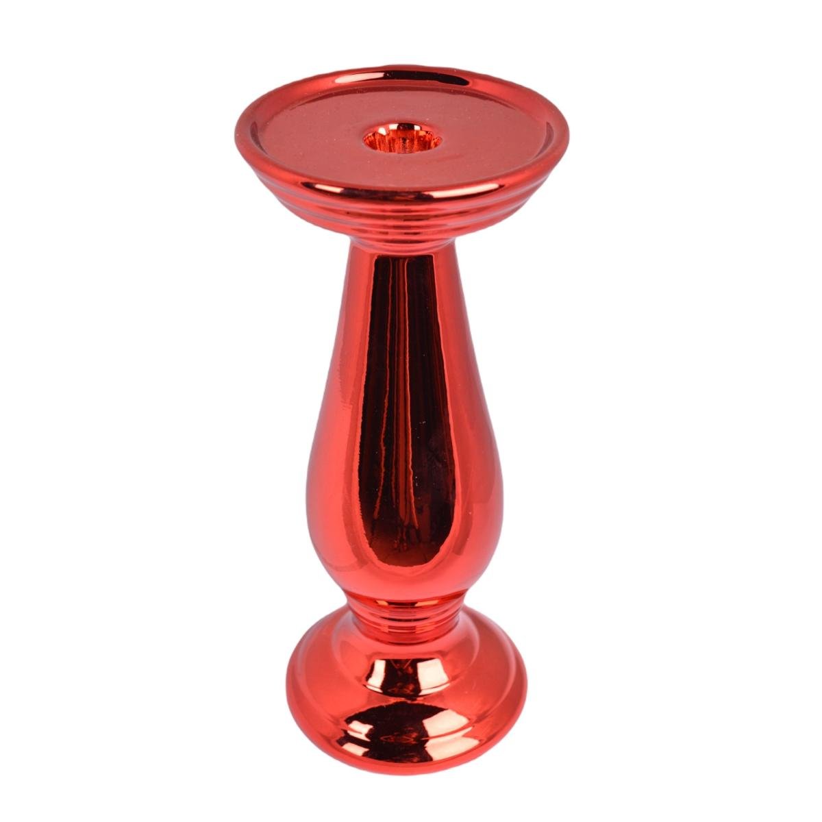 Czerwony lichtarz — świecznik Umowero 23 cm