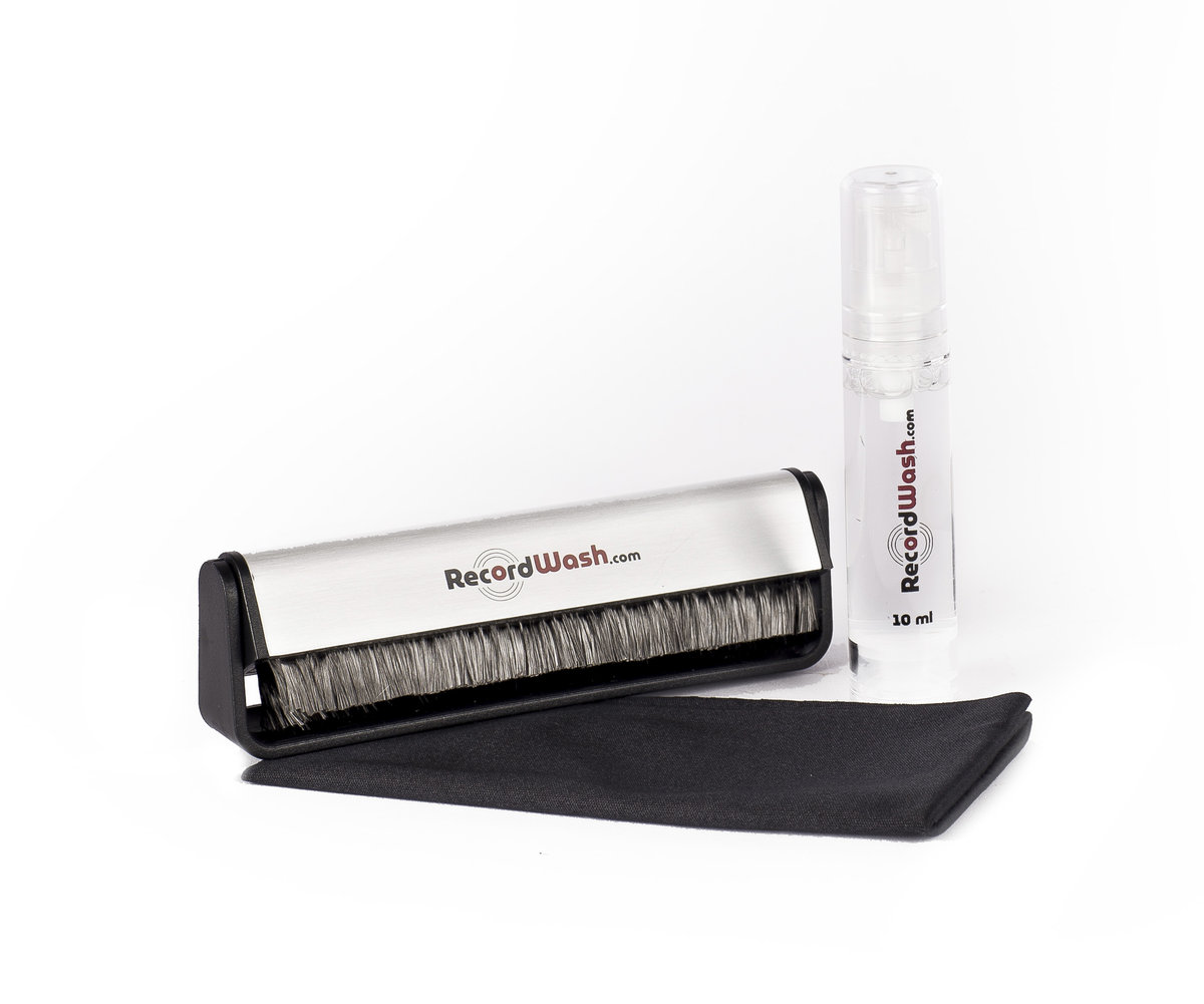 Zestaw antystatyczny 3 w 1 Record Wash: szczotka + płyn + szmatka