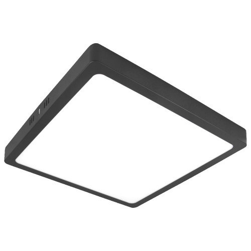 Zdjęcia - Żyrandol / lampa Panel natynkowy kwadrat LED Classic 24W - Czarny - Biały neutralny (4500K)