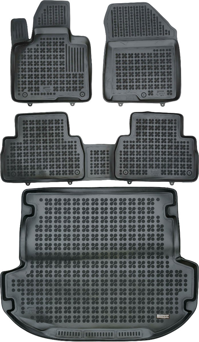 Hyundai Santa Fe IV SUV od 2018r. Bagażnik REZAW 230649 + Dywaniki REZAW 201621