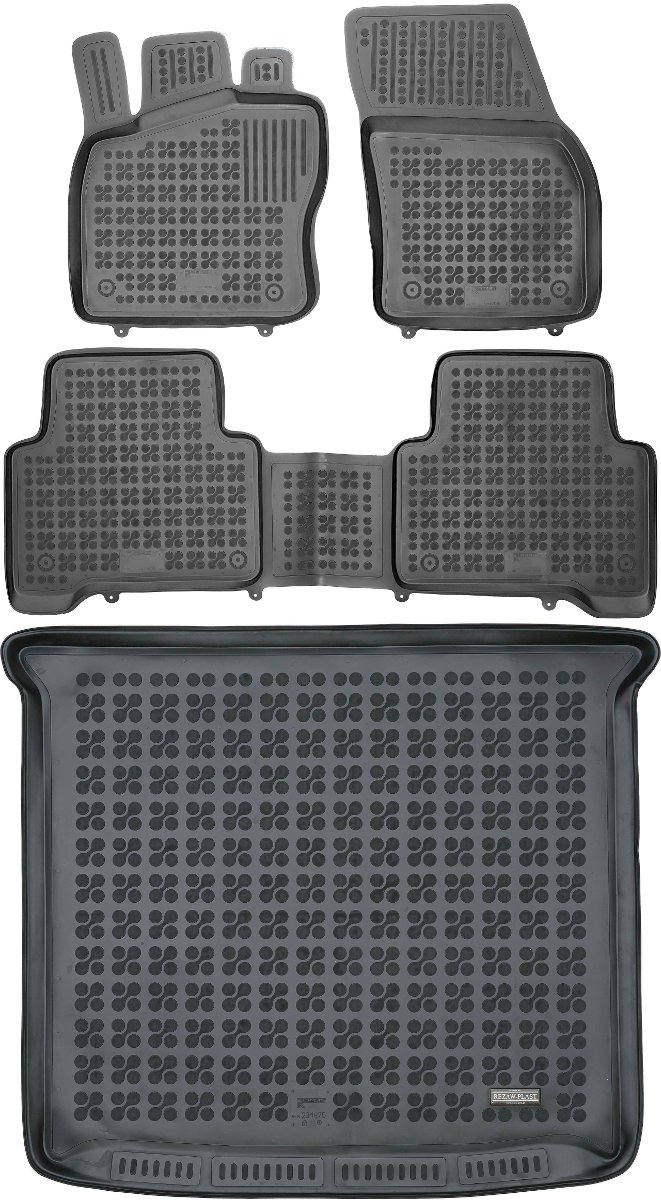 Volkswagen Touran II MinIVan od 2015r. Bagażnik REZAW 231875 + Dywaniki REZAW 200120