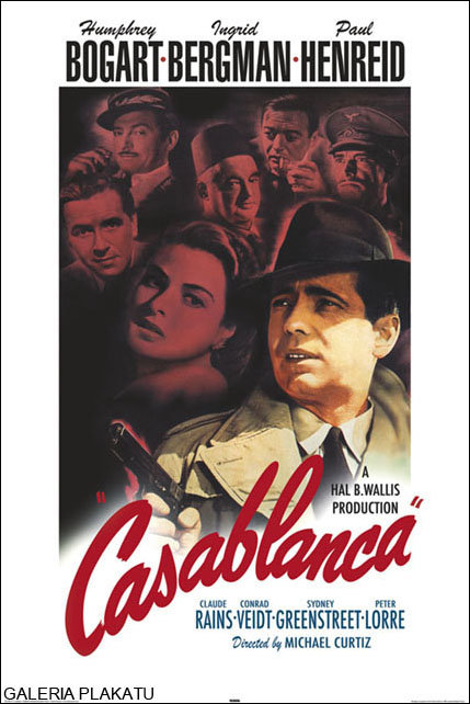 Close, Plakat, CLOSE, Casablanca - Humphrey Bogart Ingrid Bergman - retro,, 67,6x100 cm