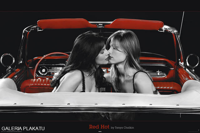 Plakat, Tanya Chalkin Czerwony Cadillac - Akt, 91,5x61 cm