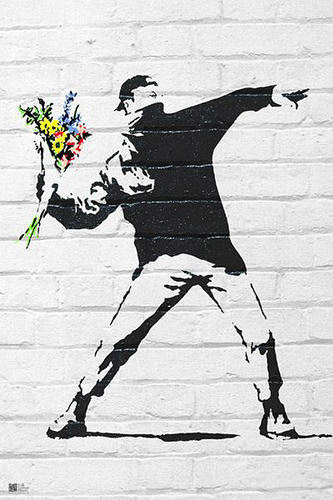 Close, Plakat, CLOSE, Banksy Zamieszki, 61x91,5 cm