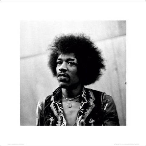 Plakat, Jimi Hendrix Portret, 40x40 cm