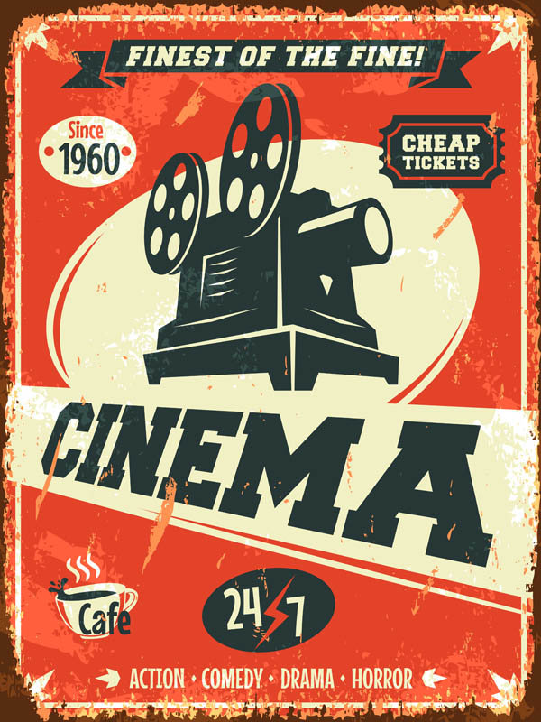 Plakat, Kino - retro, 70x100 cm