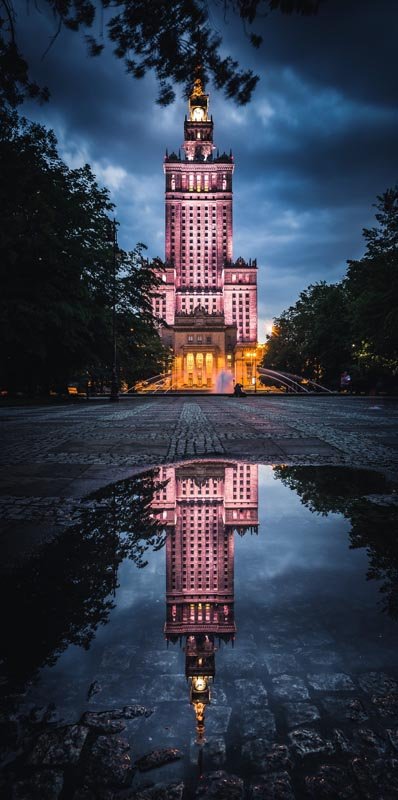 Plakat, Warszawa Mroczny Pałac Kultury, 70x100 cm