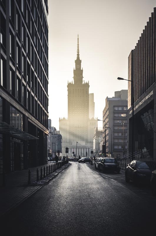 Plakat, Warszawa Na horyzoncie Pałac Kultury i Nauki, 50x70 cm