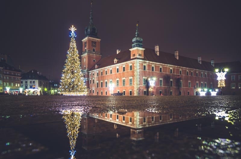 Plakat, Warszawa Zamek Królewski Zimowy Plac Zamkowy, 100x70 cm