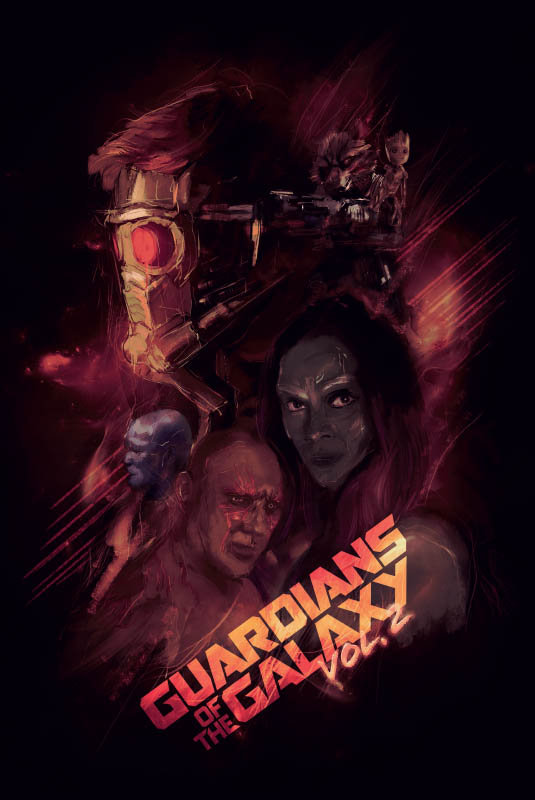 Plakat, Strażnicy Galaktyki vol. 2 Bohaterowie, 40x50 cm