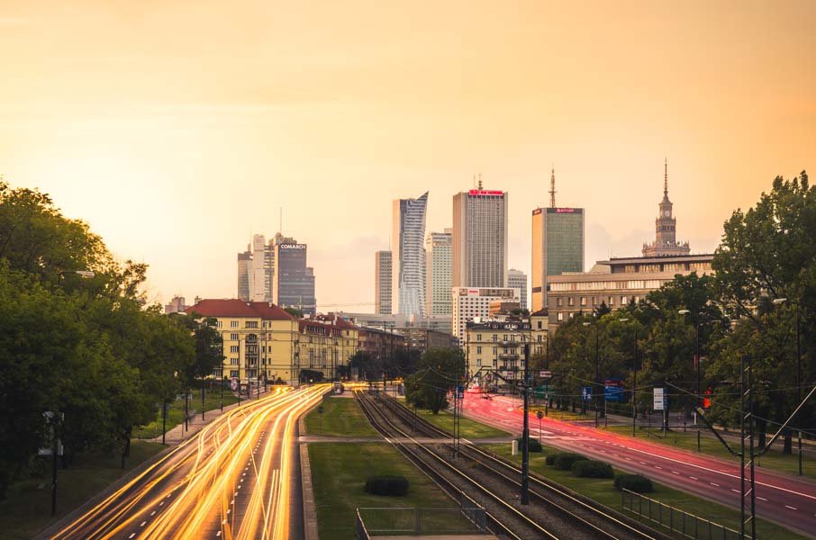 Plakat, Warszawa Centrum w Słońcu, 50x40 cm