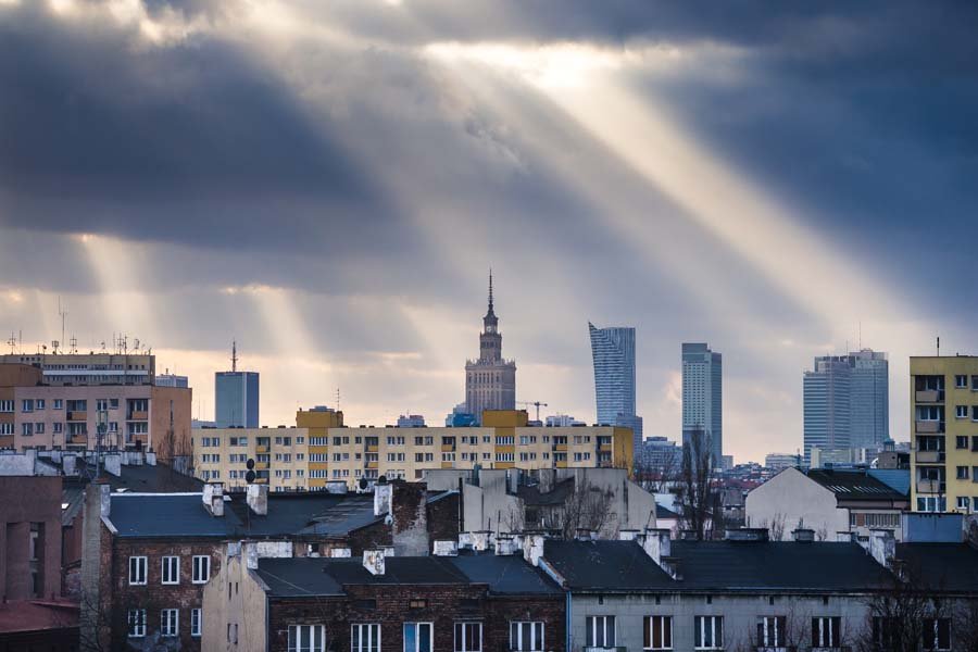 Plakat, Warszawa Objawienie Panorama Miasta, 50x40 cm