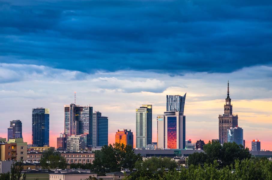 Plakat, Warszawa Panorama, 100x70 cm