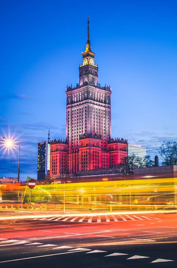 Plakat, Warszawa Kolory Pałac Kultury, 30x40 cm